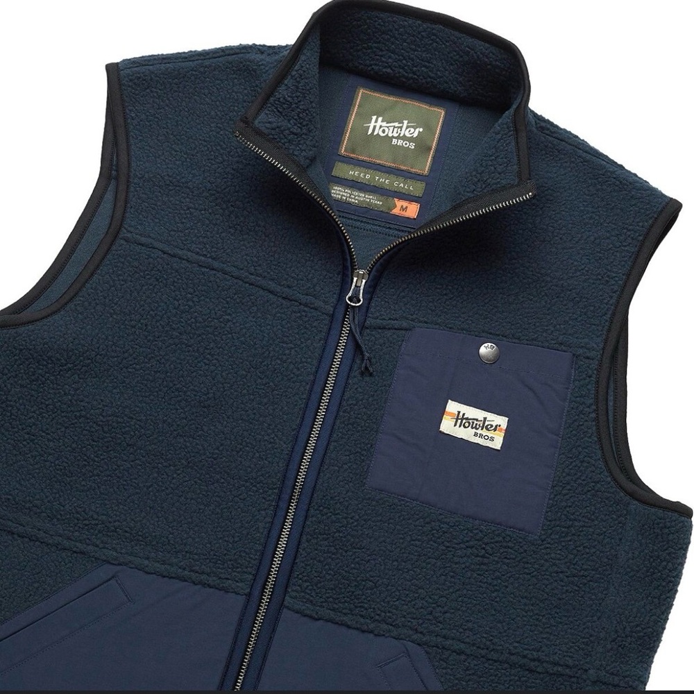 Howler Brothers Men's Navy Fleece Vest